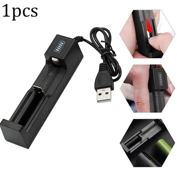 Умное зарядное устройство с одним слотом для литий-ионных аккумуляторов USB, 10440 14500, 3,7 4,2 В