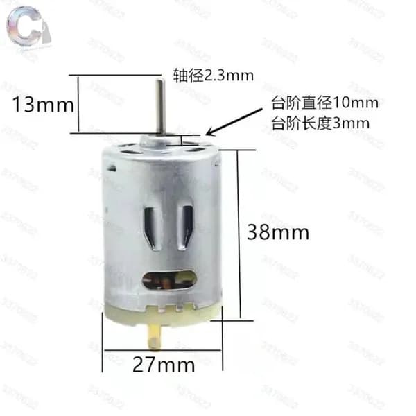 RS-385SA микро круглый двигатель DC 12-36V 8000-20000rpm высокоскоростная угольная щетка электродвигатель DIY тепловая пушка фен игрушка