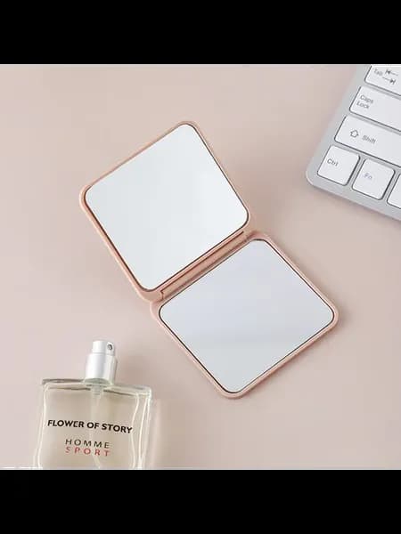 Косметическое зеркало pink, двустороннее