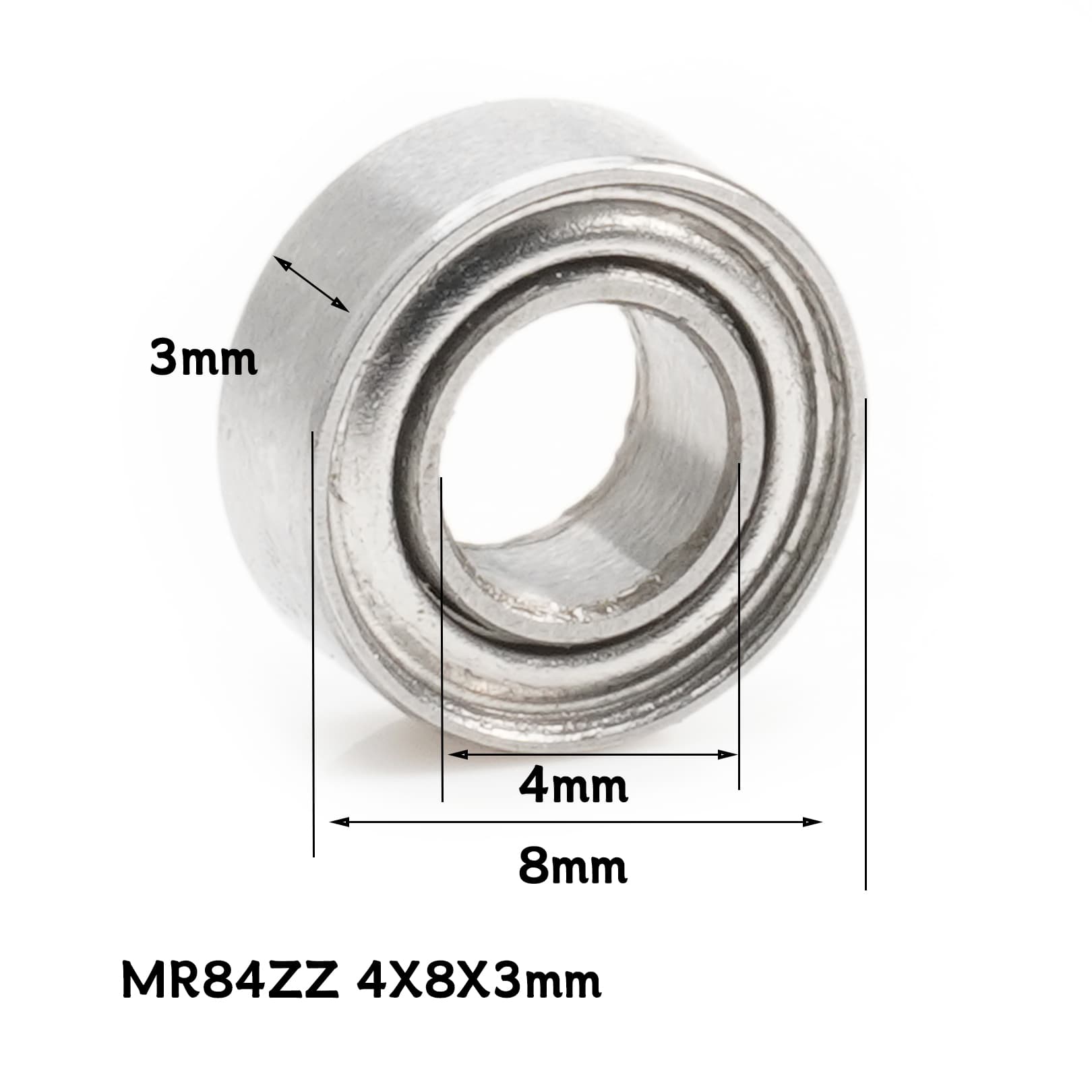 подшипников MR84ZZ 4x8x3 mm MR84 ZZ ABEC-1 металлическое уплотнение хромистая сталь 10 шт.
