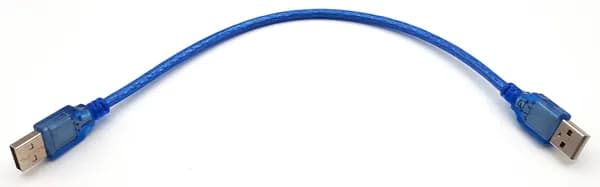Кабель для интернет-соединения USB 2.0 Type-A/USB 2.0 Type-A, 0.3 м, светло-синий