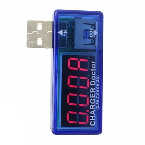 Тестер тока и напряжения для зарядки через USB, вольтметр с светодиодным дисплеем, амперметр.