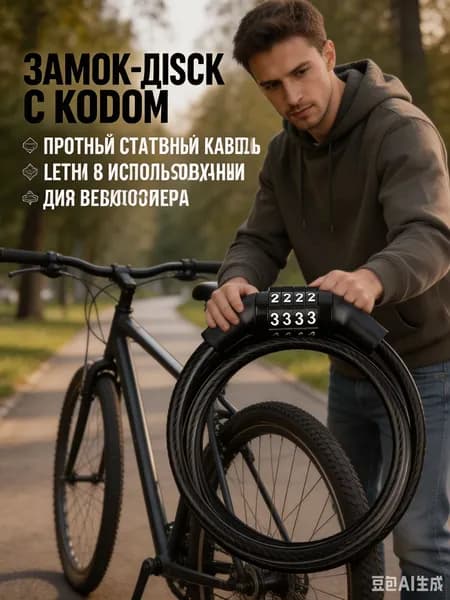 Замок для велосипеда кодовый перекодируемый