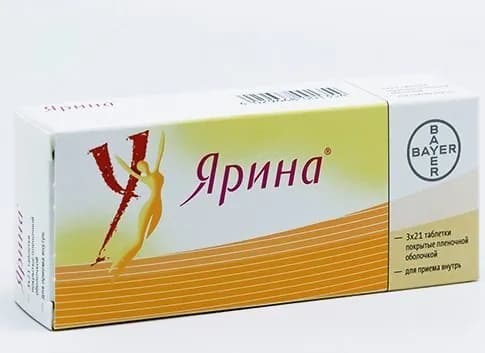 Ярина таблетки п/о плен. 3мг+0,03мг 21шт 3уп