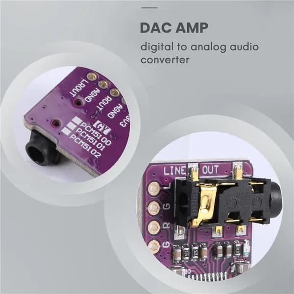 Цифровой аудиодекодер PCM5102 I2S IIS для Raspberry Pi (фиолетовый)