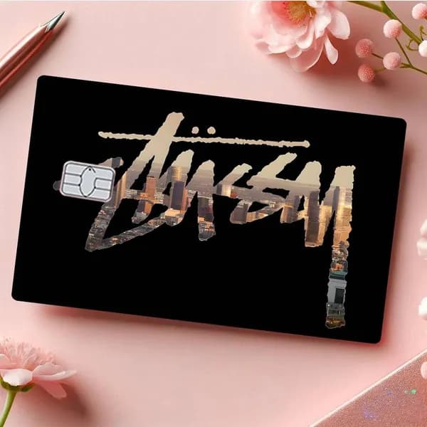 Stussy Стасси Наклейки на банковские карты, матовая противоскользящая набор