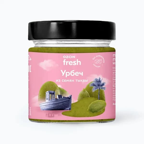 Урбеч из тыквенных семечек 180 г, Ozon fresh