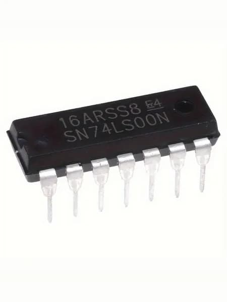 Логическая микросхема SN74LS00N, 4 элемента 2И-НЕ, TTL LS, корпус DIP-14, 10 шт
