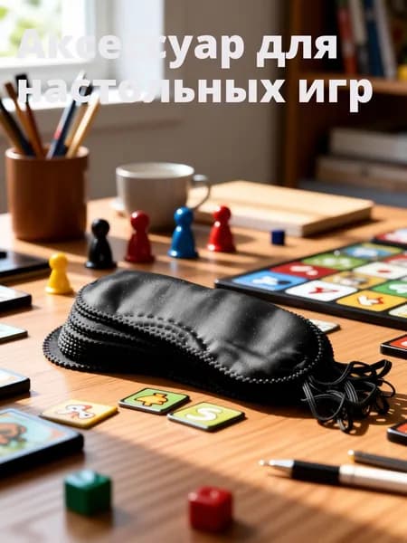 Набор из 12 черных тканевых масок для игры в мафию с регулируемой резинкой