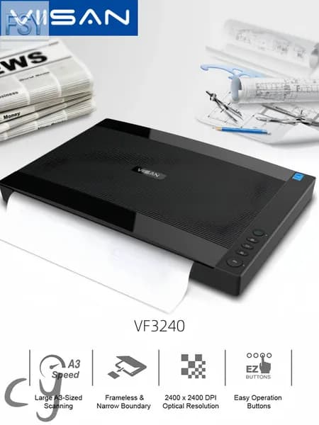 Сканер VF3240(2400dpi), черный матовый, белый