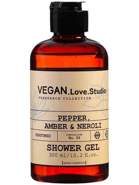 DELTA PARFUM VEGAN Love Studio Гель для душа Pepper, Amber, Neroli 300 мл