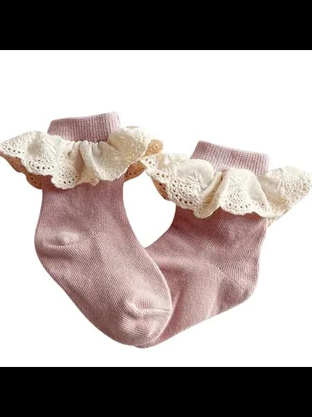 Детские пинетки розовые, хлопок, 1–3 года