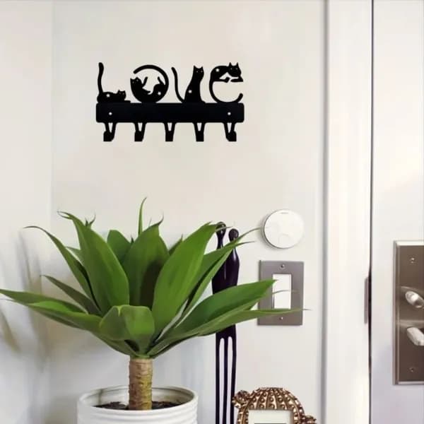 CIFbuy Ключница настенная "кошки" 5 крюч.