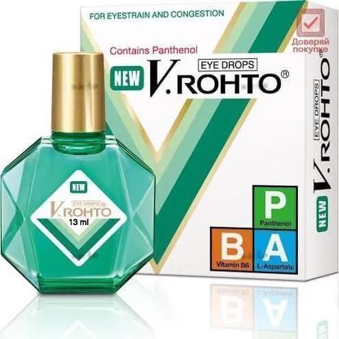 Увлажняющие, витаминизированные капли V. THUOC NHO MAT , EYE DROPS, Contains Panthenol, for eyestrain and congestion, 13мл, Вьетнам