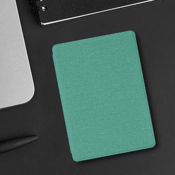 Чехол для Kindle Paperwhite 12-го поколения 2024 года и Kindle Colorsoft Signature Edition (7 дюймов), мятно-зелёный, из водонепроницаемой PU кожи