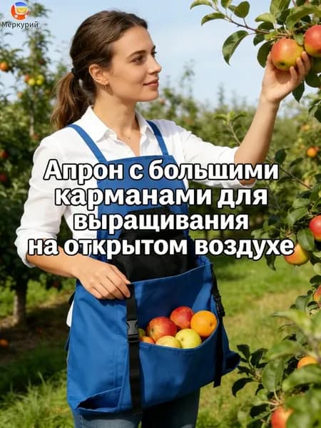 Фартук для сбора урожая с большим карманом, садовый