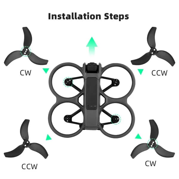 Пропеллеры для DJI Avata 2, чёрные, 30 32 мм, 2 пары