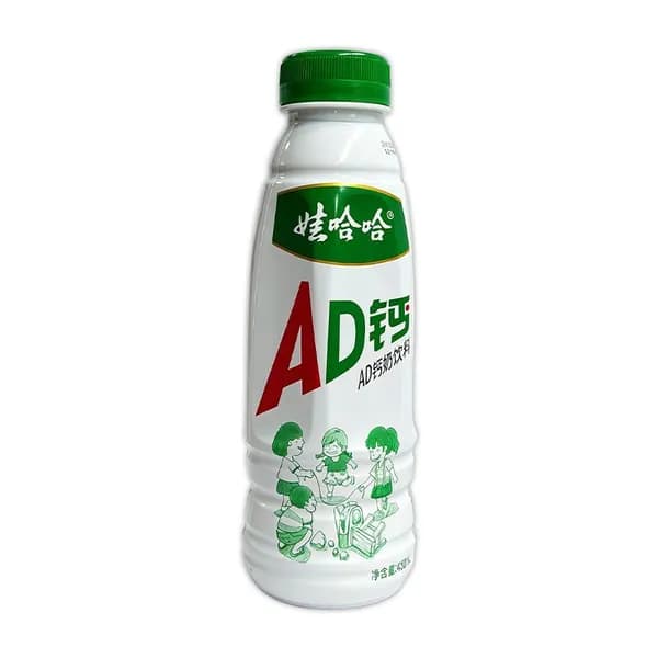 Молочный напиток Wahaha AD Calcium со вкусом клубники большой бутылки