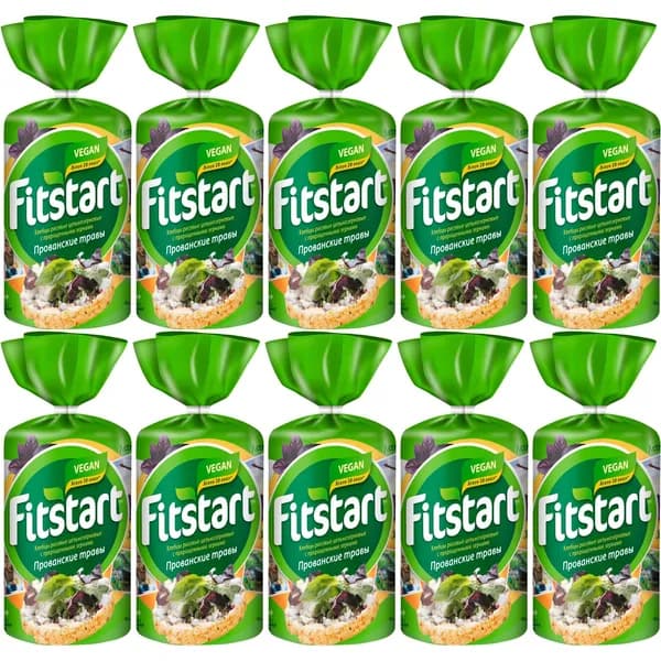 Хлебцы мультизерновые Fitstart Прованские травы 90 г, набор: 10 штук