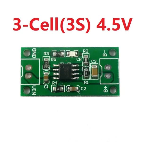 Модуль зарядки NiMH аккумуляторов 1S/2S/3S 1.5V 3V 4.5V CV (без клемм), 2S