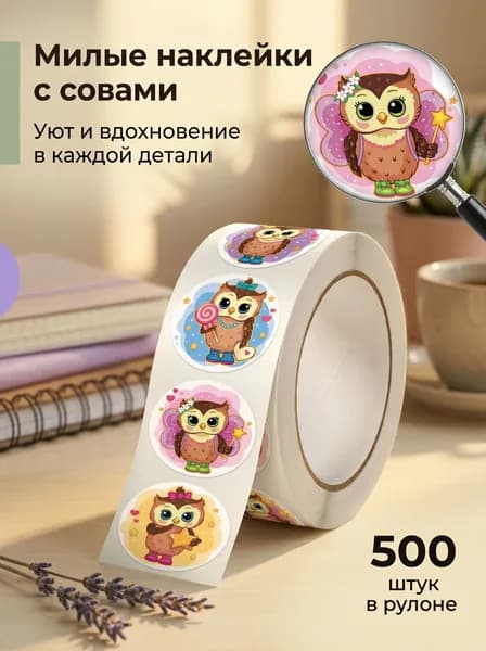 Наклейки, листов: 500