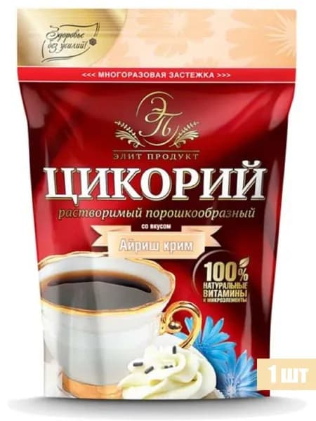 Элит Продукт Цикорий растворимый со вкусом Айриш Крим, натуральные витамины и микроэлементы, 100 г.