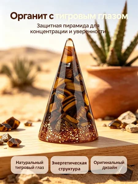 Конус из натурального Тигровый глаз размером 31x54 мм, 1 шт, подставка для колец, декор для дома, медитация