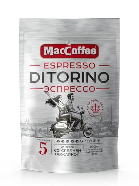Кофе растворимый MacCoffee Espresso DITORINO, сублимированный, 130г