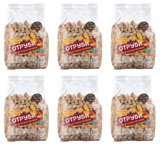 Ваше здоровье Отруби овсяные, 230 гр, 6 уп/