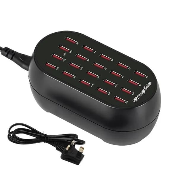 США/Eu/Euk/UK/Au Plug 10/20 Ports USB -зарядные станции Мобильный телефон мобильный телефон, UK - 20 портов