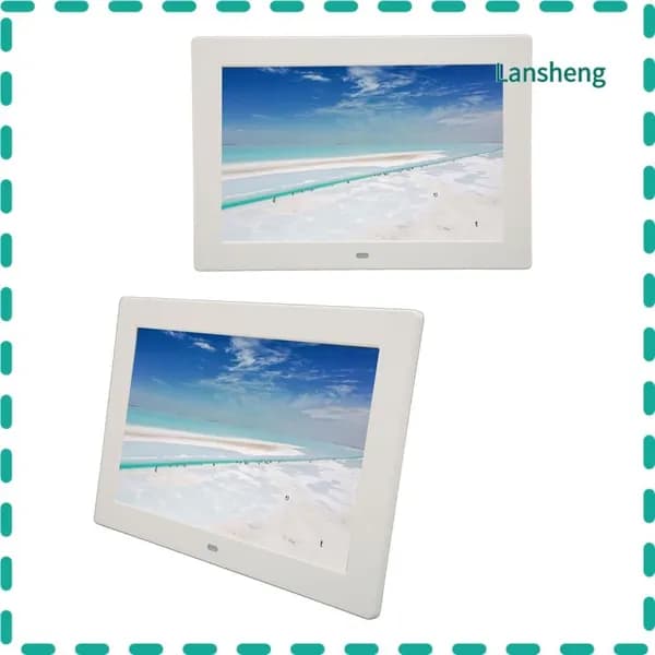 10 Inch Digital Photo Frame, Яркие цвета и высокая четкость изображения, для семейных мероприятий и просмотра Белый европейский стандарт