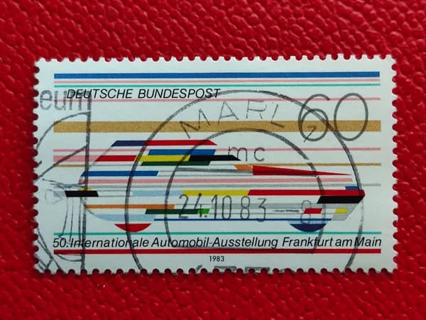 Марки Германия 1983. Серия: "Автомобильная выставка". Гашение. См фото