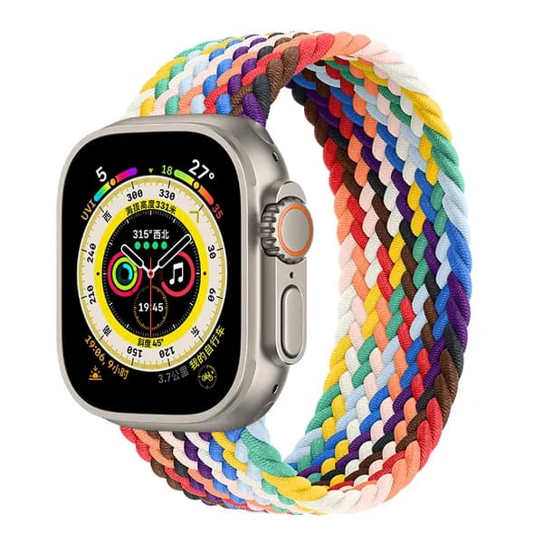 Pемешок для apple watch для часов нейлоновый,ремешок для смарт часов Apple Watch Series 1-11 , SE 38mm 40mm 41mm 42mm(Series 10 11), размер L (155MM)