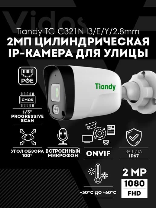IP камера TC-C321N I3 E Y 2.8mm V2.0 2mp с микрофоном