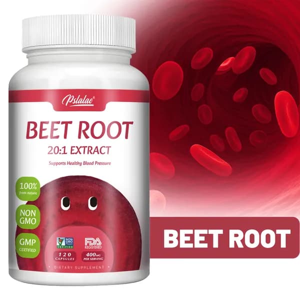 Биологически активная добавка Pslalae Organic Beetroot 20:1 Extract - поддерживает нормальное кровяное давление и улучшает кровообращение