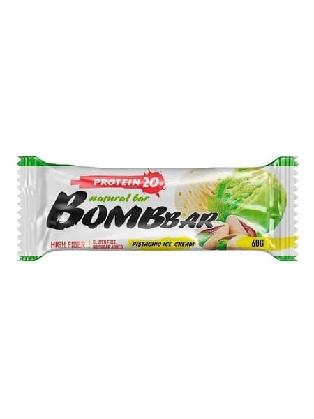 Bombbar Батончик неглазированный со вкусом "фисташковый пломбир" 60г