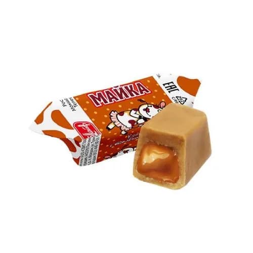 Молочные конфеты Майка коровка с топленым молоком, 250 гр