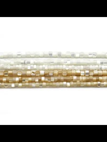 Бусины жемчужные 2x8 мм, yellow shell