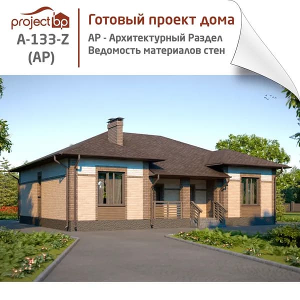 Проект просторного одноэтажного дома