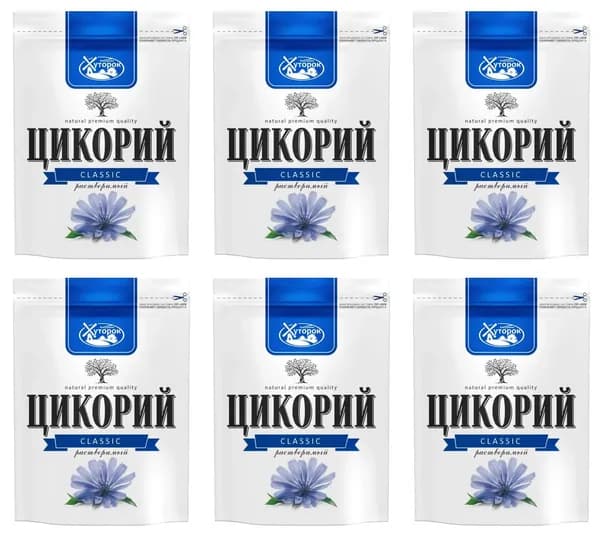 Хуторок Цикорий натуральный, растворимый, 100 г, 6 уп