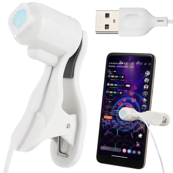 Компактный usb кликер из abs для телефона белого цвета для онлайн трансляций