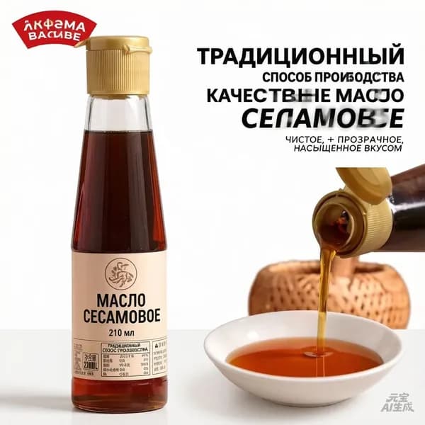 Кунжутное масло 230 мл, метод замены воды