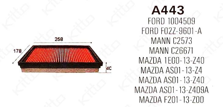 JHF фильтр воздушный a443v Южная Корея