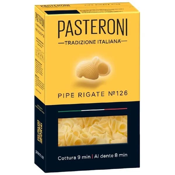 Макаронные изделия PASTERONI PIPE RIGATE №126 / Пипе Ригате 400г