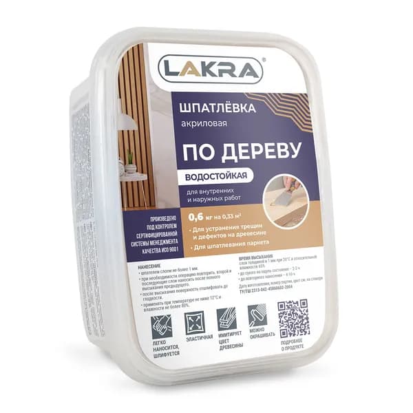 Шпатлевка по дереву Лакра Сосна 0,6кг
