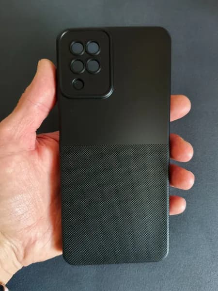 Чехол пупырчатый на Samsung A12 / M12 черный матовый