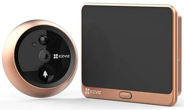 Видеодомофон Ezviz золотистый цветной LCD-дисплей, 2Мп, 4,3" MicroSD до 256 ГБ Wi-Fi 2,4 ГГц IP54 (DP2C GOLD)