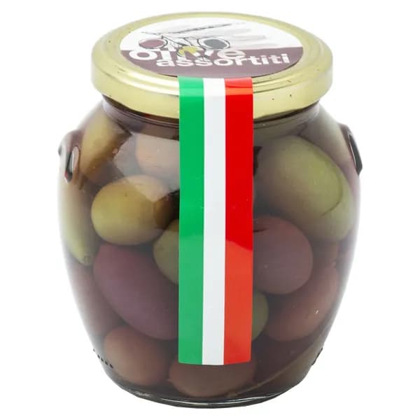 CEZONI Оливки ассорти с косточкой, 290 г