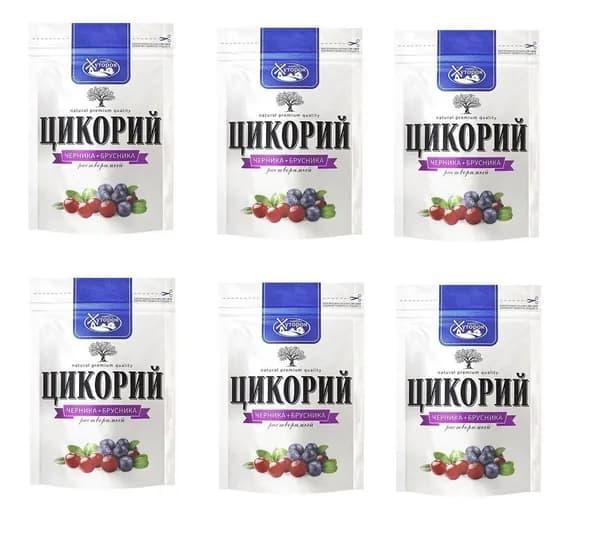 Бабушкин Хуторок Цикорий с черникой и брусникой растворимый, 100г ,6 шт