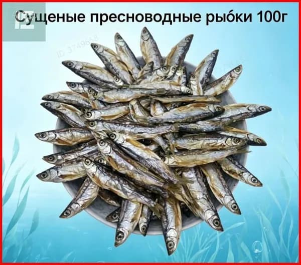 Универсальный питательный корм сушёная рыбка для черепах и кошек